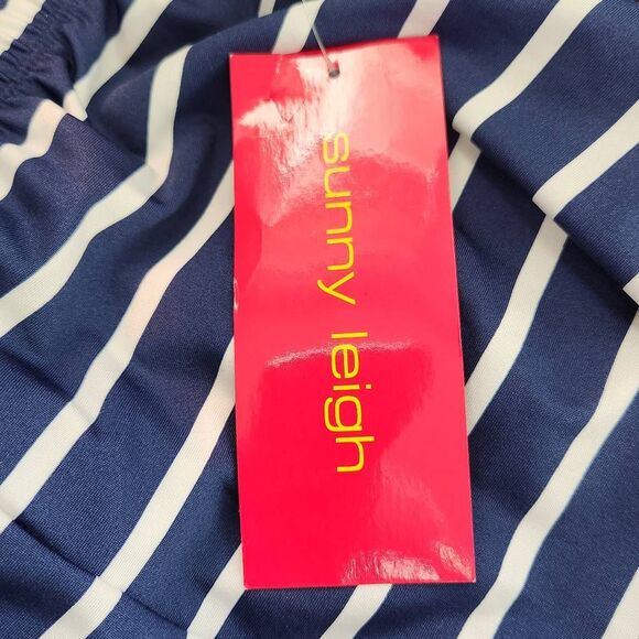 Sunny Leight Navy and White Pull-on Pants NWT Size Small Nautical Stripe Pants - Picture 8 of 12